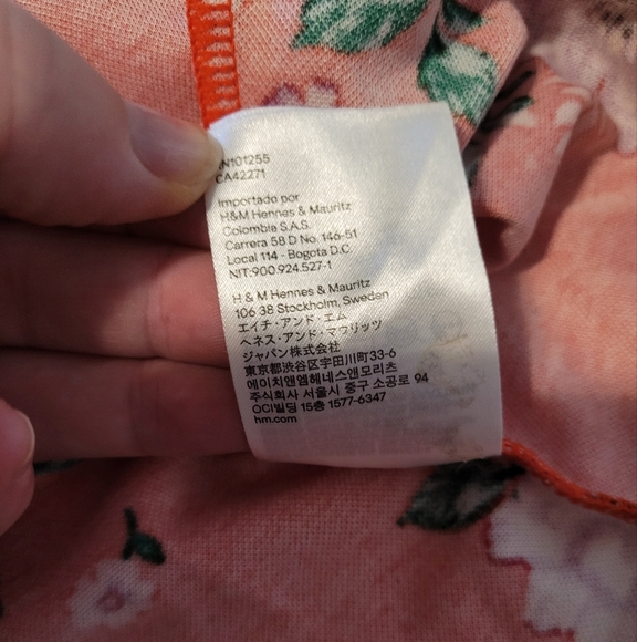 Divided (H&M) Red Floral Sundress Sleeveless Scoop Neck Mini Size 10 - Picture 9 of 9